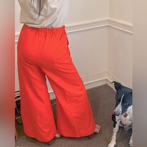 Vintage 1970s Wide Leg Trousers in Vermillion